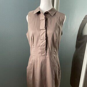 Ruffle Front Button Dress